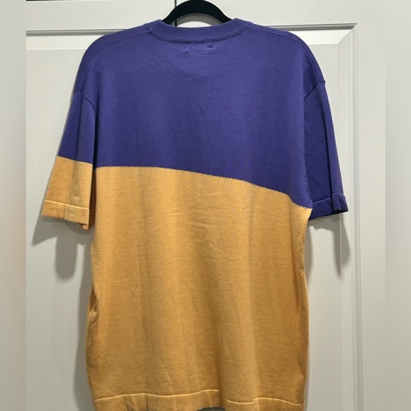 NWOT Zara Size Large short sleeve shirt, purple and gold colour - Picture 5 of 10